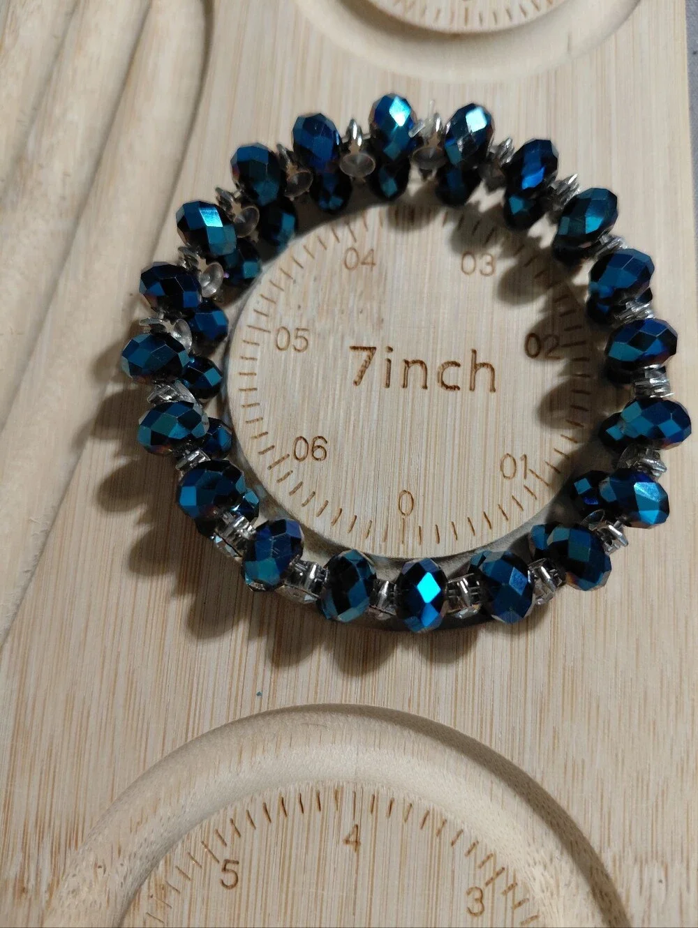 Blue Crystal Stretch Bracelet for Women